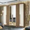 Ver imagem 6 de Guarda Roupa Casal 6 Portas Ripado Espelho e Pes Buriti Santos Andira