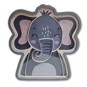 Luminária de Mesa Placa Painel Infantil Animaizinhos Decor Elefantinho