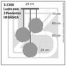 Lustre com 3 Pendentes Im Light - 3