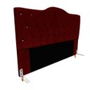 Ver imagem 2 de Cabeceira King Size Cama Box de Casal Quarto Estofada Barcelona 198cm:suede Marsala