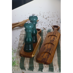 Tábua de Servir com Rebaixos para Molheira P - Madeira de Teca 36x10x2cm - 4