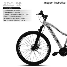 Bicicleta Aro 29 com Câmbio Traseiro Shimano Feeling Preto/rosa - 2