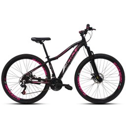Bicicleta Aro 29 com Câmbio Traseiro Shimano Feeling Preto/rosa - 1