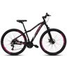 Bicicleta Aro 29 com Câmbio Traseiro Shimano Feeling Preto/rosa - 1