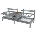 Ver imagem 1 de Parrilla Dupla de Alvenaria 118x45 com Grelha Uruguaia e Argentina + 6 Espetos