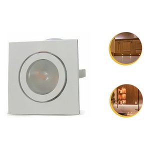 Kit com 2 Spots Quadrados 3000k Opus Eco Branco St1355