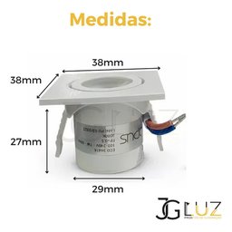 Kit com 2 Spots Quadrados 3000k Opus Eco Branco St1355 - 6