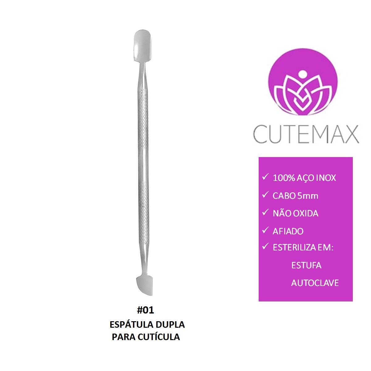 Kit Manicure Pedicure Profissional 8 Peças Inox Cutemax - 5