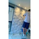 Ver imagem 1 de 5 Placas Revestimento 3d Decorativo 50cmx50cm Kit Teto Cubos