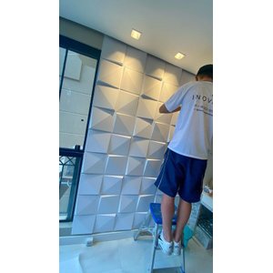 5 Placas Revestimento 3d Decorativo 50cmx50cm Kit Teto Cubos