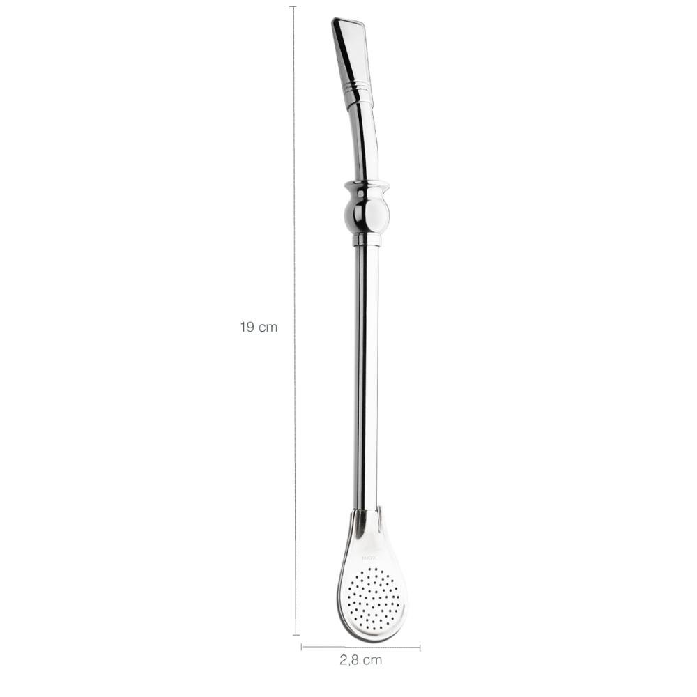 Bomba Aço Inox Anel de Cuia 19cm sem Rosca Bojo Pera Mate - 2