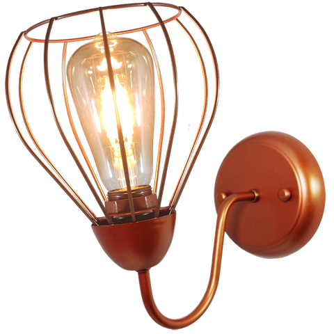 Arandela Parede Aramado Teardrop Cobre Garagem Corredor