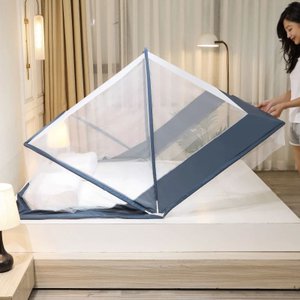 Super Mosquiteiro Magnético Portátil Dobrável para Cama Casal 135x190x85cm