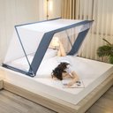 Ver imagem 3 de Super Mosquiteiro Magnético Portátil Dobrável para Cama Casal 135x190x85cm