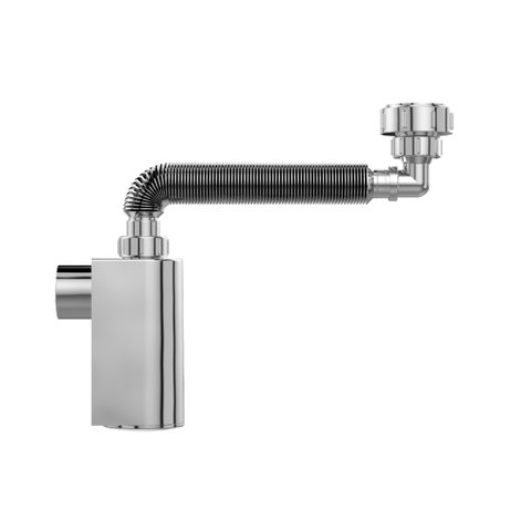 Sifao Tubo Extensivo P/ Lavatorio C/ Copo de Parede Cromado Dn38 - Blukit Blukit Plastico