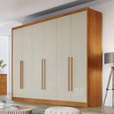 Ver imagem 4 de Guarda Roupa Casal New Messina 6 Portas 8 Gavetas Cinamomo Fendi - Novo Horizonte