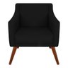 Poltrona Decorativa Adriele para Sala e Recepção Suede Preto - Majú Decor - 1