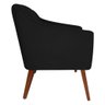 Poltrona Decorativa Adriele para Sala e Recepção Suede Preto - Majú Decor - 3