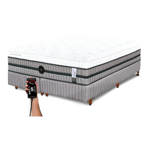 Colchão Solteirão Latex Foam de látex Smart Pocket Firme - BOX E KIT SPA - Solteiro King 96x203cm