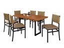 Ver imagem 2 de Conjunto para Área Gourmet Ripada 6 Cadeiras 1,60x0,90m - Itália - Paonanda Decor