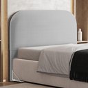 Ver imagem 2 de Cabeceira Cama Box Queen 160cm Orgânica Lanna W01 Linho Cinza - Lyam Decor