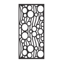 Painel Vazado Divisória Mdf Nairóbi Preto Decore Painéis e Divisórias 0,60x2,20m - 1
