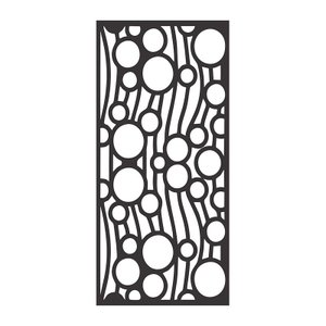 Painel Vazado Divisória Mdf Nairóbi Preto Decore Painéis e Divisórias 0,60x2,20m