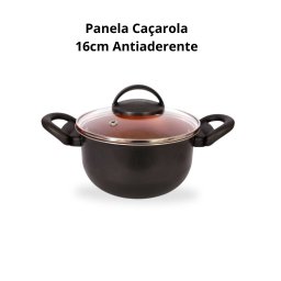 Frigideira 14cm + Panela 16cm + Caçarola 16cm + Leiteira 14cm + 3 Utensílios - 2