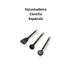 Frigideira 14cm + Panela 16cm + Caçarola 16cm + Leiteira 14cm + 3 Utensílios - 6