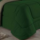 Ver imagem 4 de Kit Edredom Dupla Face + Jogo de Lençol Casal Viúva Nobre 6 Peças Malha 100% Algodão - Verde-