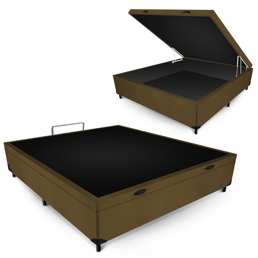 Box Baú Max Ultra Blindado Suede Camurça Casal 138x188x42cm Maxpuma