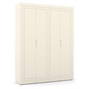 Ver imagem 4 de Berço Americano com Capitonê New Boucle e Guarda Roupa Tutto New 4 Portas Off White - Matic