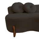 Ver mais imagens de Namoradeira Sofá Feijão Lounge 120cm Orgânica Suede Marrom