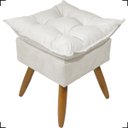 Ver imagem 4 de Kit 2 Poltronas Decorativas Para Recepção Manicure Sala De Estar + 2 Puff Reforçado Suede