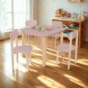 Ver imagem 1 de Conjunto Infantil Mesa/cadeira Modelo Colorê Madeira Pinus:rosa