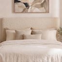 Ver imagem 2 de Cabeceira Painel Suspenso Casal 160 cm Luna Retangular Boucle Creme Artte