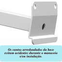 Ver imagem 2 de Suporte Refletor Inclinado Parede Braço 40 Cm Branco