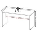 Ver imagem 3 de Mesa Escrivaninha Lineare Moderno sem Gavetas MDP 136cm Preto Artany