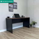 Ver imagem 5 de Mesa Escrivaninha Lineare Moderno sem Gavetas MDP 136cm Preto Artany