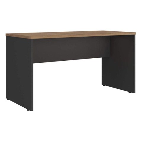 Mesa Escrivaninha Lineare Moderno sem Gavetas MDP 136cm Preto Artany