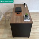 Ver imagem 6 de Mesa Escrivaninha Lineare Moderno sem Gavetas MDP 136cm Preto Artany