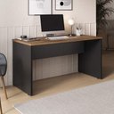 Ver imagem 2 de Mesa Escrivaninha Lineare Moderno sem Gavetas MDP 136cm Preto Artany