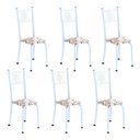 Ver imagem 1 de Kit 6 Cadeiras para Sala de Jantar Sara Branco/Arabesco