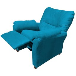 Poltrona Reclinável Manu Amamentação Bebe Quarto Sala  Suede  Turquesa - 3