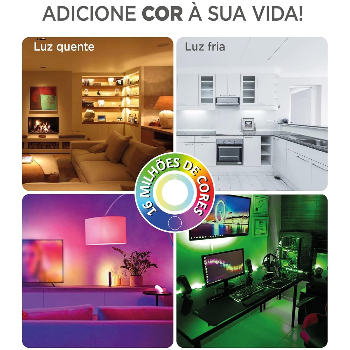 Lampada Led Smart Wifi Inteligente App Celular Rgb Iluminaçao Ajustavel 10w Programavel Decoraçao Ca - 7