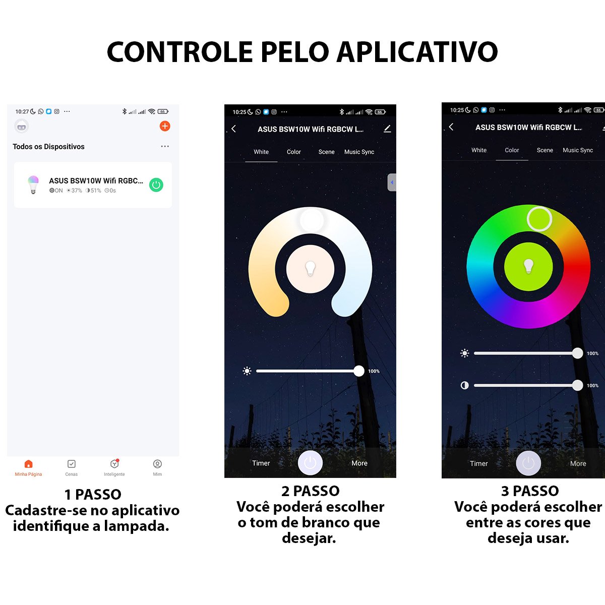 Lampada Led Smart Wifi Inteligente App Celular Rgb Iluminaçao Ajustavel 10w Programavel Decoraçao Ca - 3