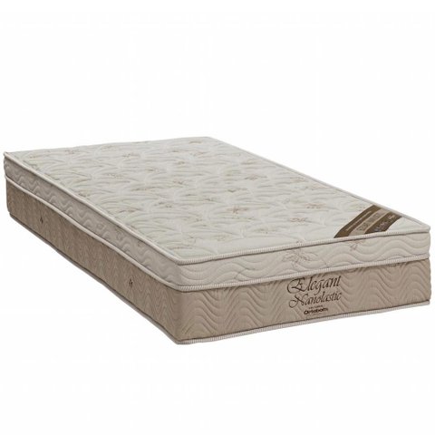 Colchão Solteiro Ortobom Elegant Molas Nanolastic Creme e Branco 88x188x27