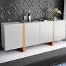 Buffet Barone 4 Porta 1 Gaveta Interna 160cm Laca Off White - 1