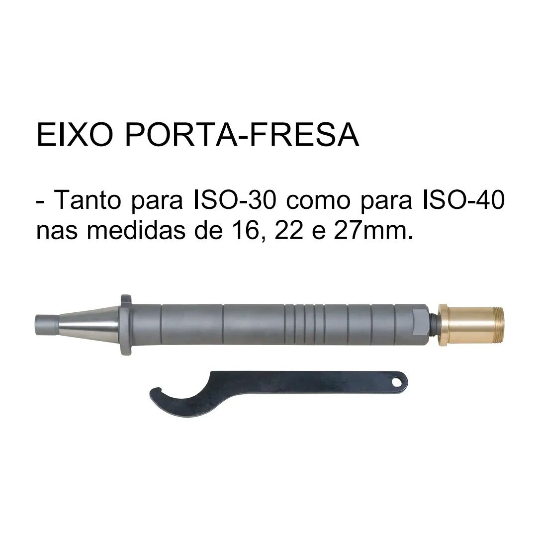 Eixo Porta-fresa para Fresadora Iso-40 - Encaixe de 22mm - Hidalgo - 5