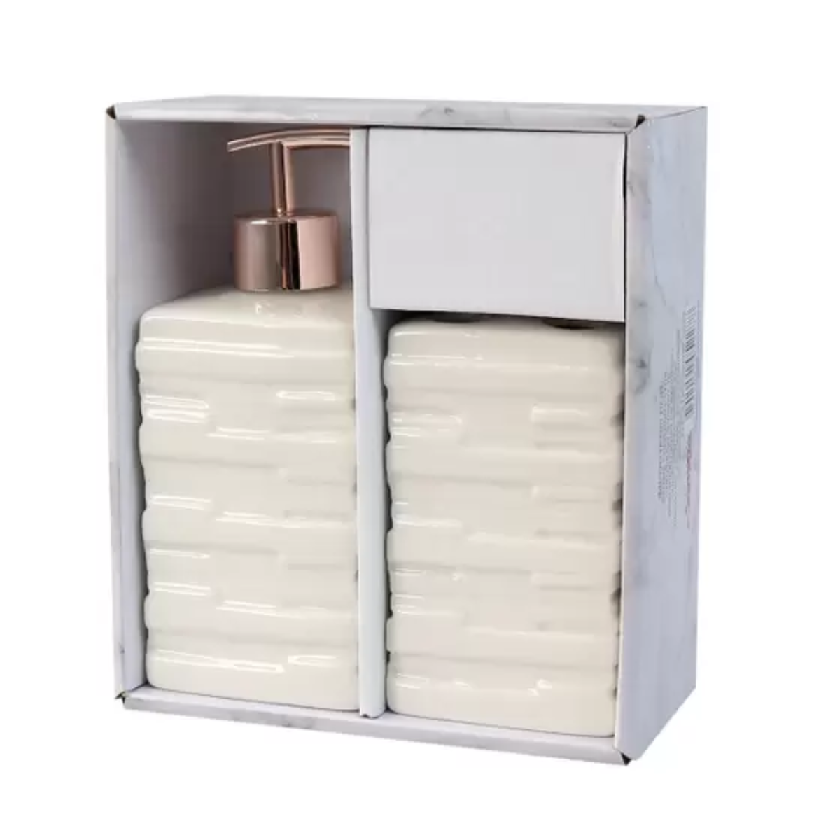 Kit Banheiro Lavabo Pia Decorado Moderno Organizador 2 Peças:Branco5227 - 9